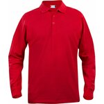 CLIQUE Basic Polo L/S Junior Red (35)