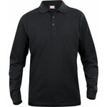 CLIQUE Basic Polo L/S Junior Black (99)