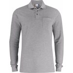 CLIQUE Basic Polo LS Pocket Grey melange (95)