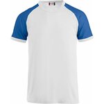 CLIQUE Raglan-T White/royal (0055)