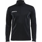 CRAFT Progress Halfzip Ls Tee M Black/white (9900)