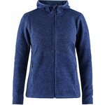 CRAFT Noble -naisten fleece-hupparitakki Meleerattu syvänsininen (381200)