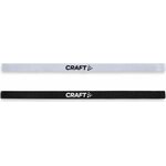 CRAFT Training -hiuspannat (2 kpl) Musta/valkoinen (999900)