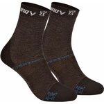INOV-8 Merino Lite -ohuet korkeavartiset merinosukat (tuplapakkaus) Musta