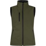 CLIQUE Padded -naisten topattu softshell-liivi Sumunvihreä (75)