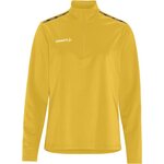 CRAFT Squad Go -naisten puolivetoketjullinen treenitakki Ruotsin keltainen (552000)
