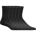 CRAFT CORE Dry -korkeavartiset treenisukat (5 paria) Musta (999000)