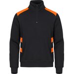 CLIQUE Ambition -unisex-mallinen puolivetoketjullinen collegepaita Huomio-oranssi (170)