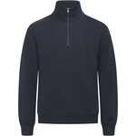 CLIQUE Miami -unisex-mallinen puolivetoketjullinen collegepaita Tummansininen (580)