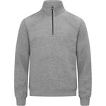CLIQUE Miami -unisex-mallinen puolivetoketjullinen collegepaita Meleerattu harmaa (95)