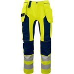PROJOB 6513 Stretch huomiohousut EN ISO 20471 Luokka 2/1 Keltainen/Tummansininen (10)