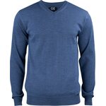 CUTTER & BUCK Everett -miesten V-aukkoinen neulepaita Denim melansi (569)