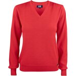 CUTTER & BUCK Everett V-neck Ladies Punainen (35)