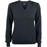 CUTTER & BUCK Everett V-neck Ladies Musta (99)