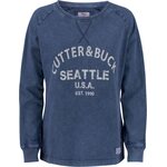 CUTTER & BUCK Thorp Denim -naisten collegepaita Denim sininen painatuksella (581)