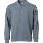 CLIQUE Basic Polo Sweater L/S Grey melange (95)