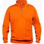 CLIQUE Basic -unisex-mallinen puolivetoketjullinen collegepaita Huomio-oranssi (170)