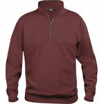 CLIQUE Basic -unisex-mallinen puolivetoketjullinen collegepaita Viininpunainen (38)
