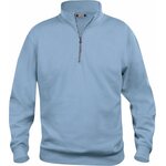 CLIQUE Basic -unisex-mallinen puolivetoketjullinen collegepaita Vaaleansininen (57)