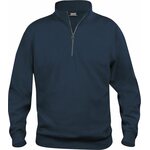 CLIQUE Basic -unisex-mallinen puolivetoketjullinen collegepaita Tummansininen (580)