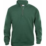 CLIQUE Basic -unisex-mallinen puolivetoketjullinen collegepaita Tummanvihreä (68)