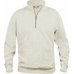 CLIQUE Basic -unisex-mallinen puolivetoketjullinen collegepaita Vaaleankhaki (815)