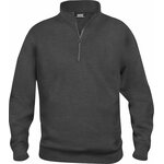 CLIQUE Basic -unisex-mallinen puolivetoketjullinen collegepaita Meleerattu antrasiitti (955)