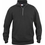 CLIQUE Basic -unisex-mallinen puolivetoketjullinen collegepaita Musta (99)