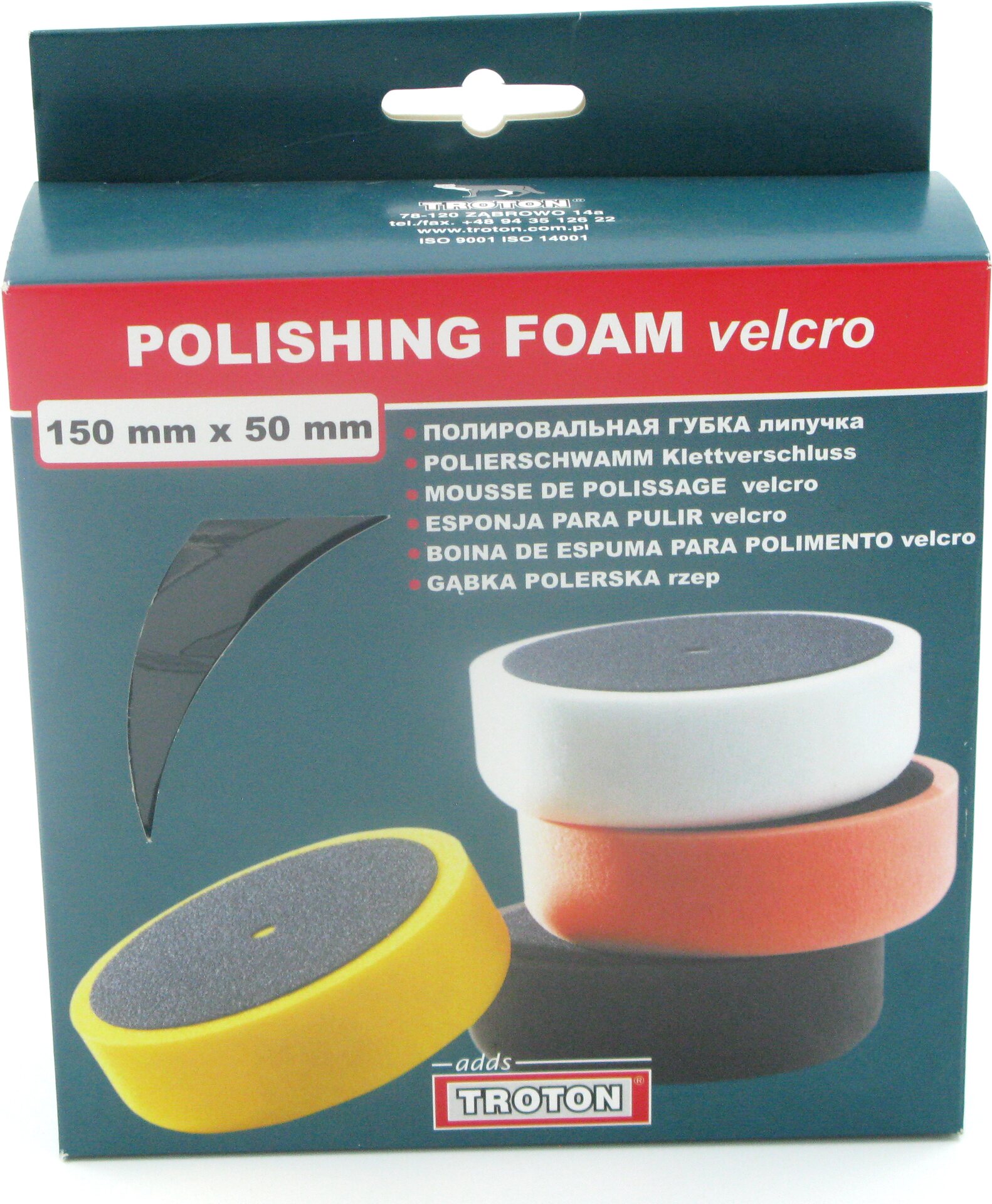 TROTON Kiillotussieni tarrakiinnityksellä 150x50mm Musta