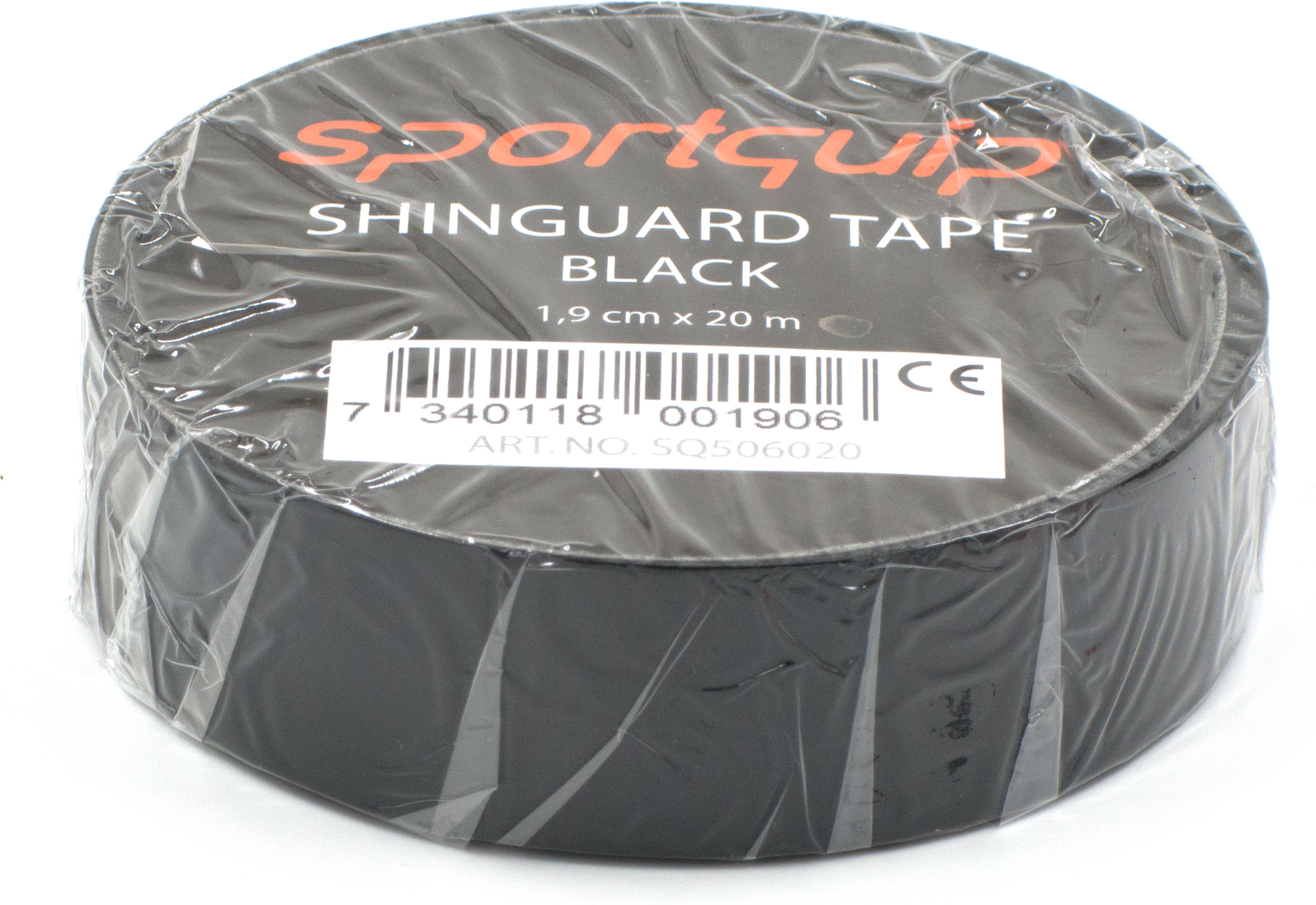 SPORTQUIP Shinguard Tape PVC 1,9cm x 20m Musta