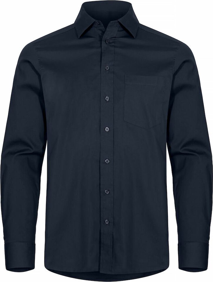 CLIQUE Stretch Shirt LS Dark navy (580)