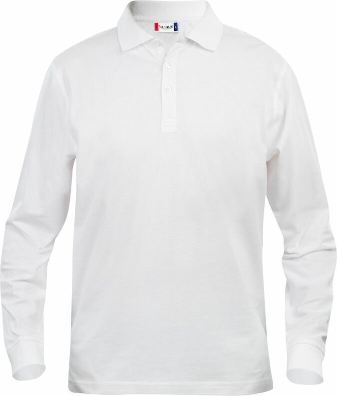 CLIQUE Basic Polo L/S Junior White (00)