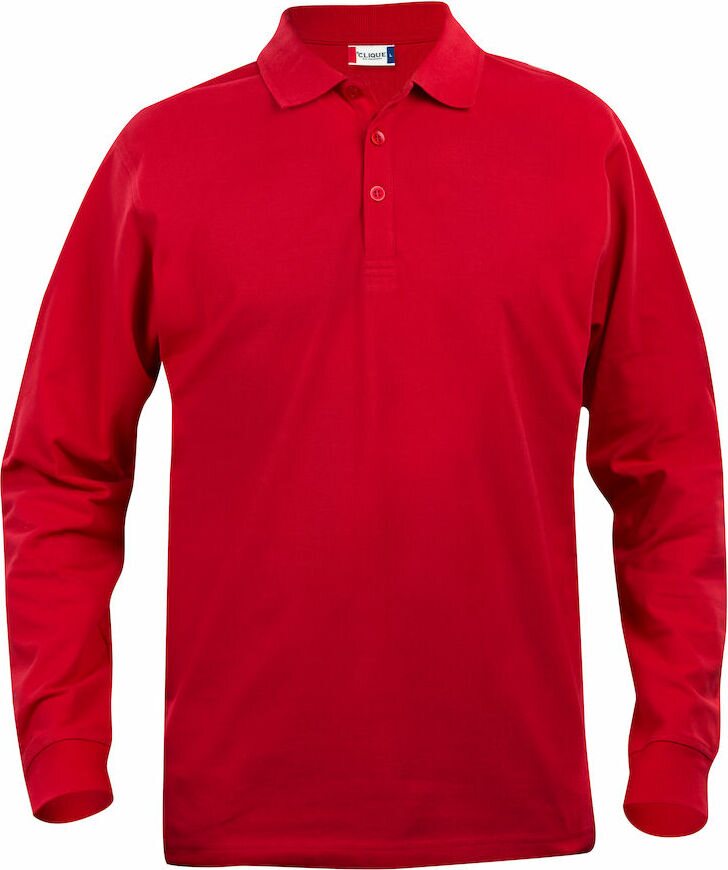 CLIQUE Basic Polo L/S Junior Red (35)