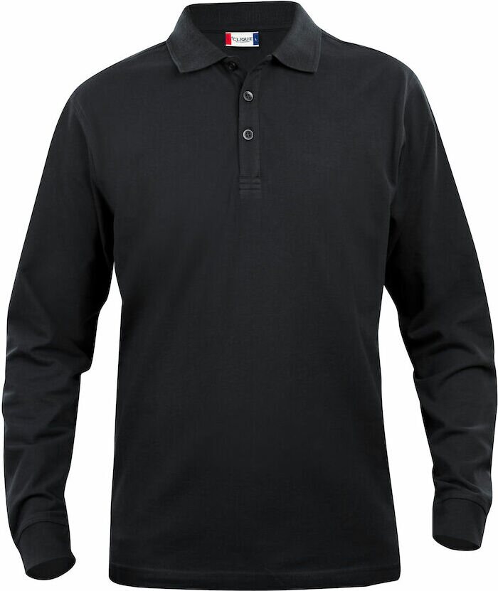 CLIQUE Basic Polo L/S Junior Black (99)