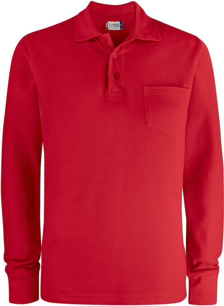 CLIQUE Basic Polo LS Pocket Red (35)