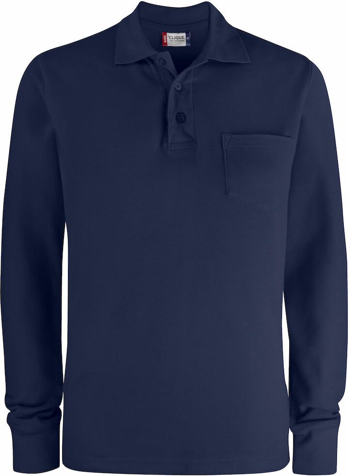 CLIQUE Basic Polo LS Pocket Dark navy (580)