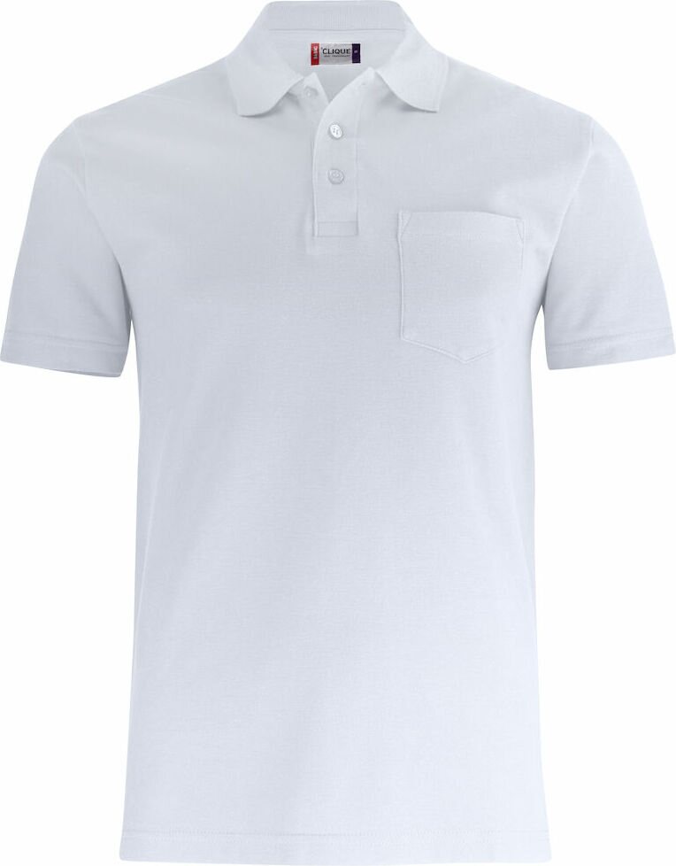 CLIQUE Basic Polo Pocket White (00)