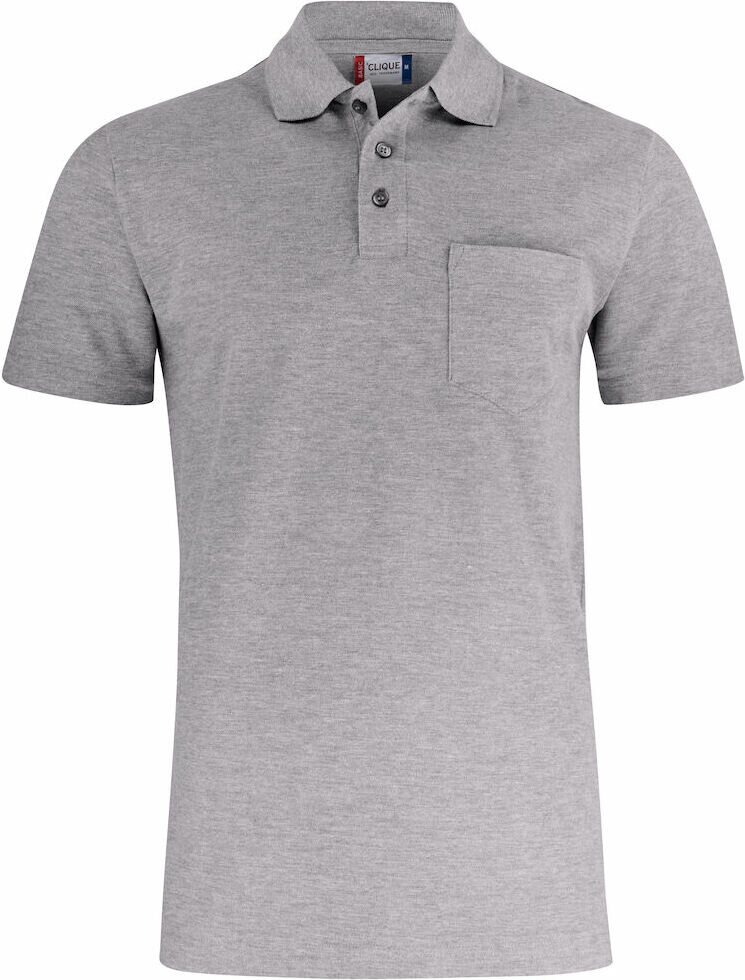 CLIQUE Basic Polo Pocket Grey melange (95)