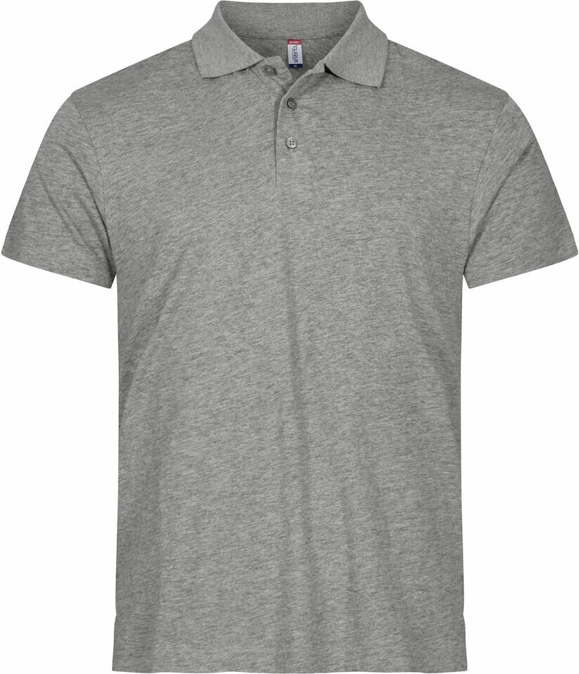 CLIQUE Single Jersey Polo Grey melange (95)
