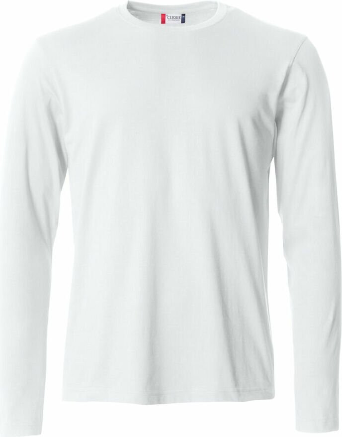 CLIQUE Basic -miesten pitkähihainen t-paita Valkoinen (00)