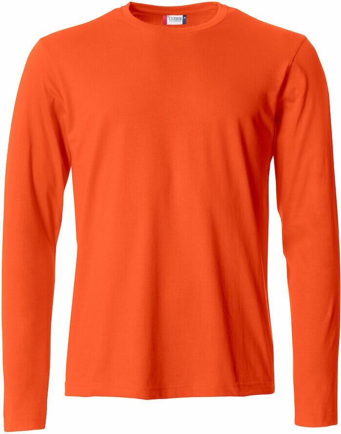 CLIQUE Basic -miesten pitkähihainen t-paita Tumma oranssi (18)