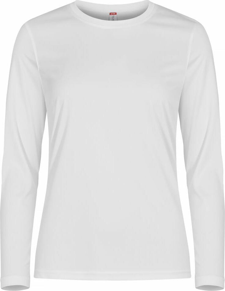CLIQUE Basic Active-T L/S Lady White (00)