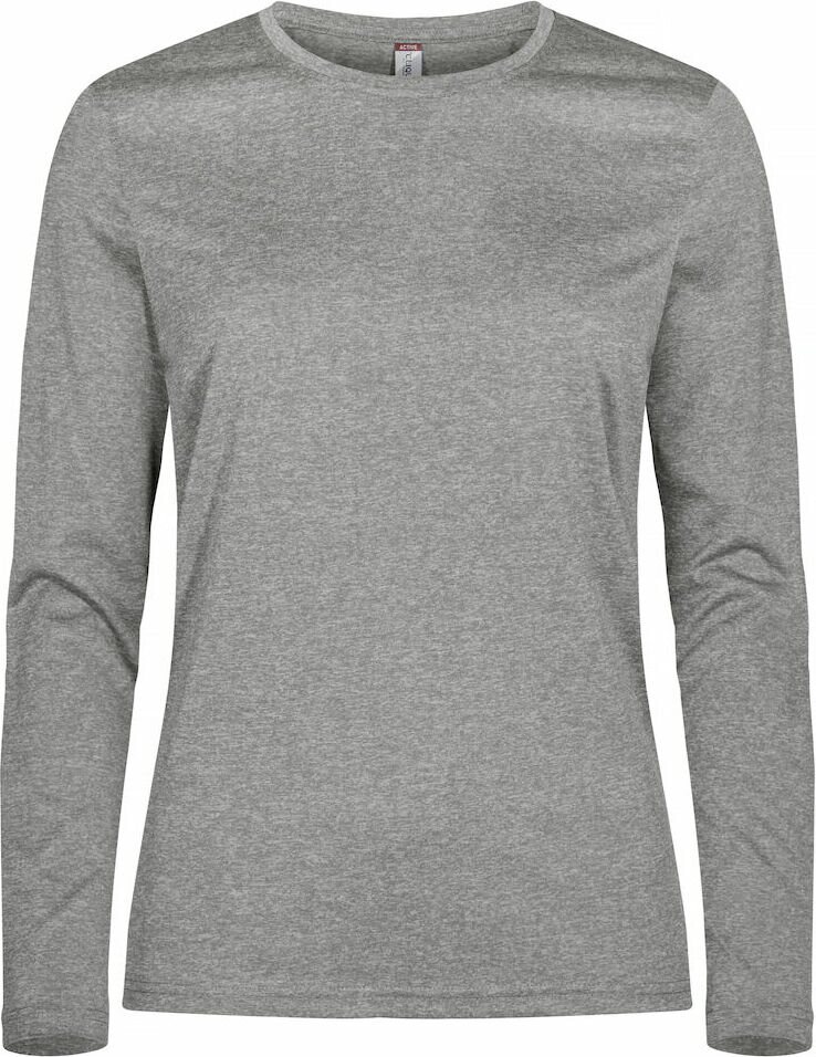 CLIQUE Basic Active-T L/S Lady Grey melange (95)