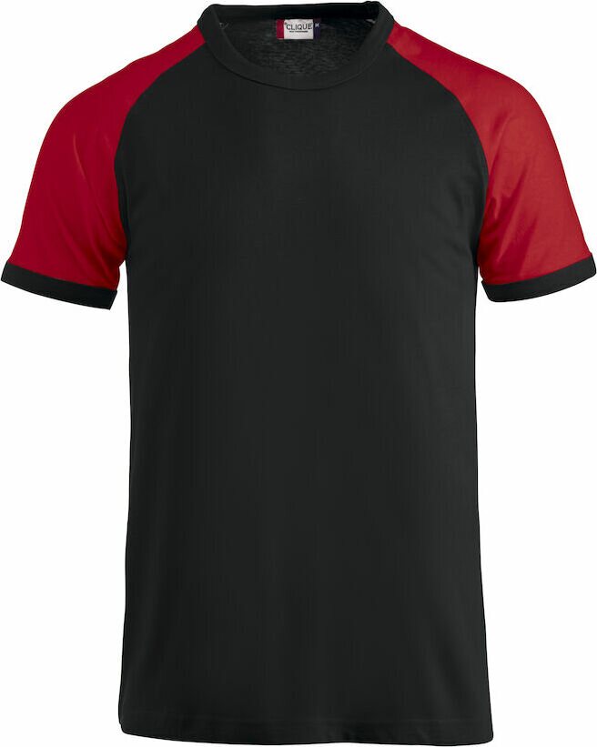 CLIQUE Raglan-T Black/red (9935)