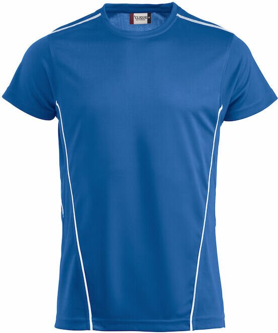 CLIQUE Ice Sport -miesten tekninen t-paita Keskisininen/valkoinen (5500)