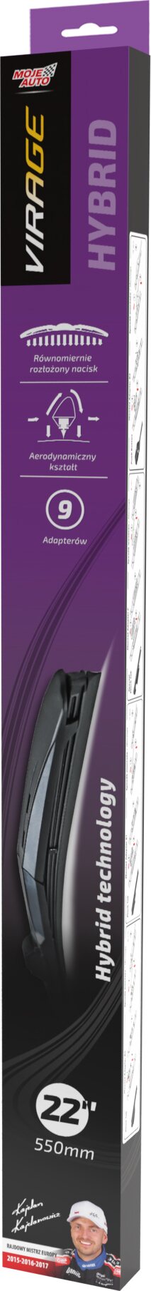 MOJE AUTO VIRAGE Hybrid - Windshield wipers 550mm - 22"