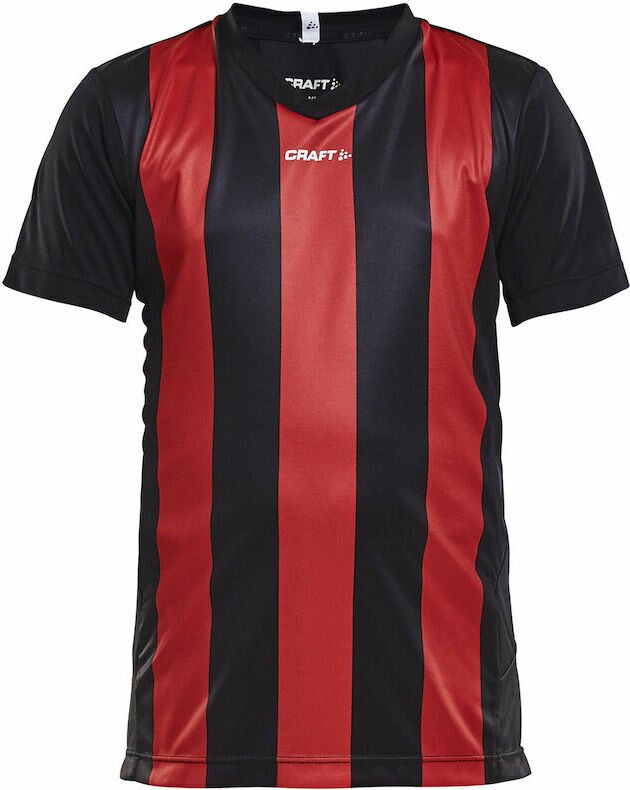 CRAFT Progress Jersey Stripe Jr Black/bright red (9430)