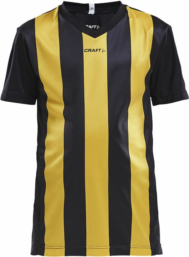 CRAFT Progress Jersey Stripe Jr Black/sweden yellow (9552)