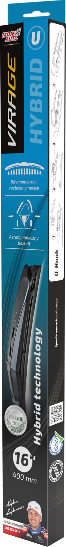 MOJE AUTO VIRAGE Hybrid "U" - Windshield wipers 400mm - 16"