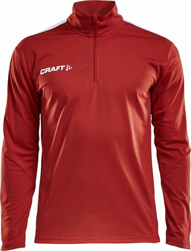 CRAFT Progress Halfzip Ls Tee M Bright red (1430)